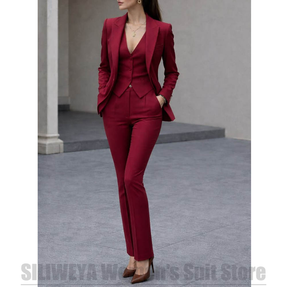 Women'S Formal Wear Pants Suit - Completo da donna in 3 pezzi,