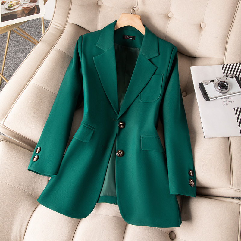 Women Formal Wear With Black Blazer - Cappotto blazer formale da donna blu