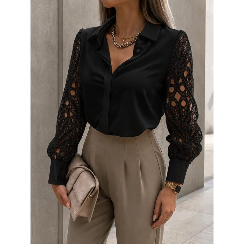 Camicetta in Raso con Bottoni  - Women Formal Wear For Meeting recensione e prezzo