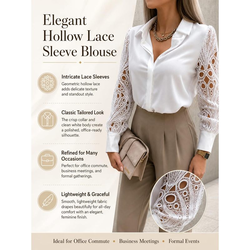 Camicetta in Raso con Bottoni  - Women Formal Wear For Meeting recensione e prezzo